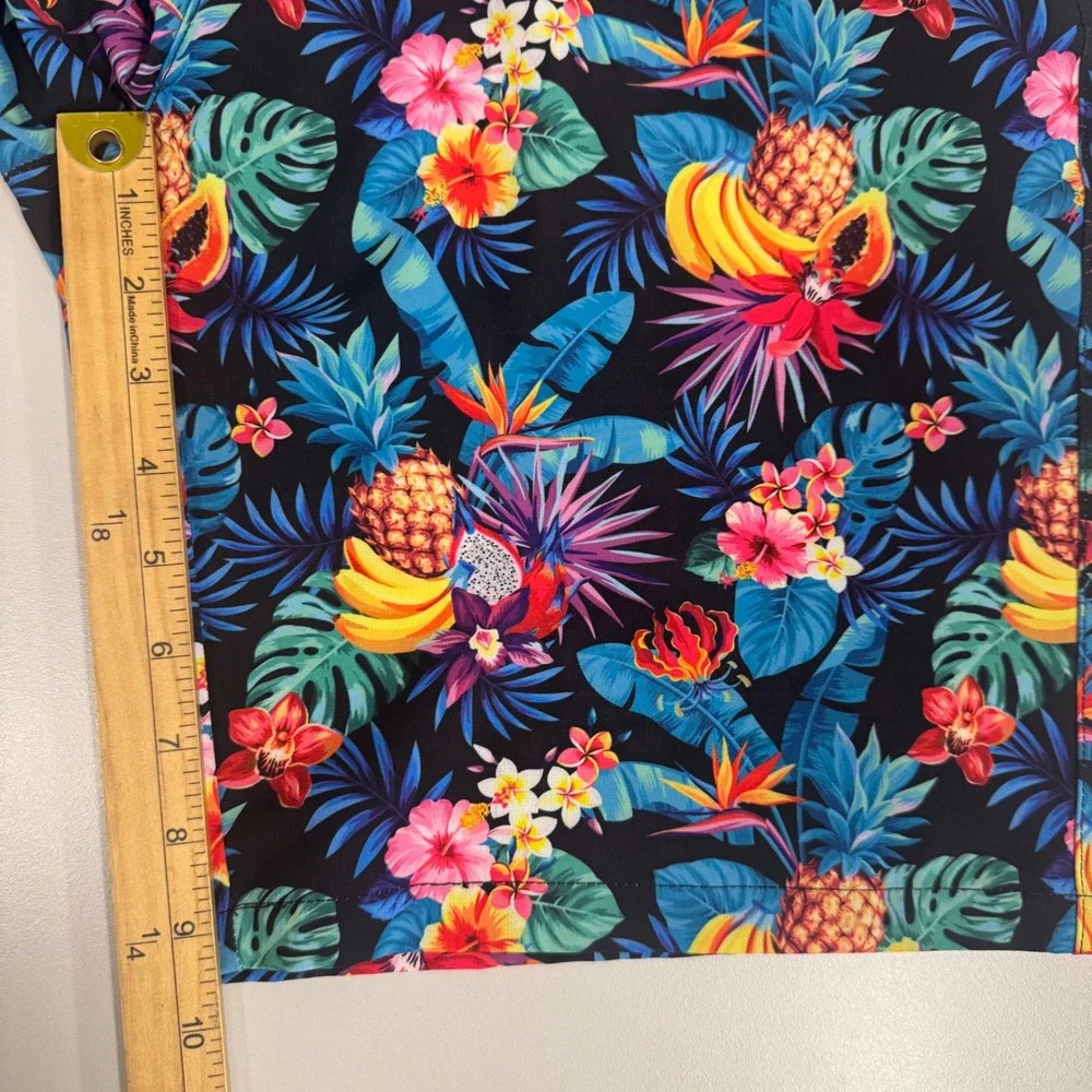 Hreski Tropical Fruit Shorts‎ Mens 34 Multicolor Excellent Golf Summer Pineapple